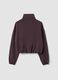Cropped purple full-zip soft-touch jacket with stand-up collar ALTAVIA STUDIO_6