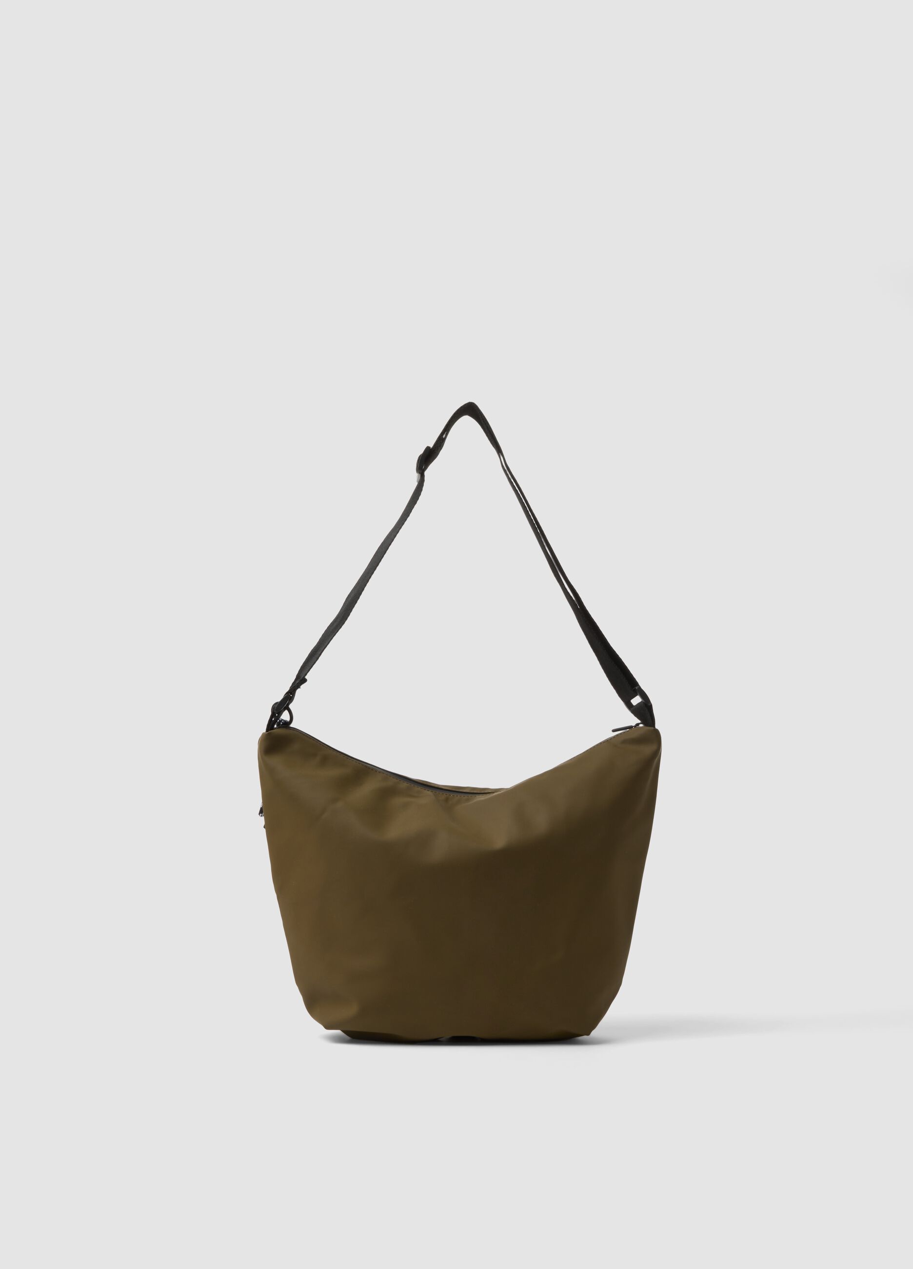 Green shoulder bag with adjustable strap