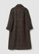 Cappotto lungo marrone e grigio in misto lana over fit_1
