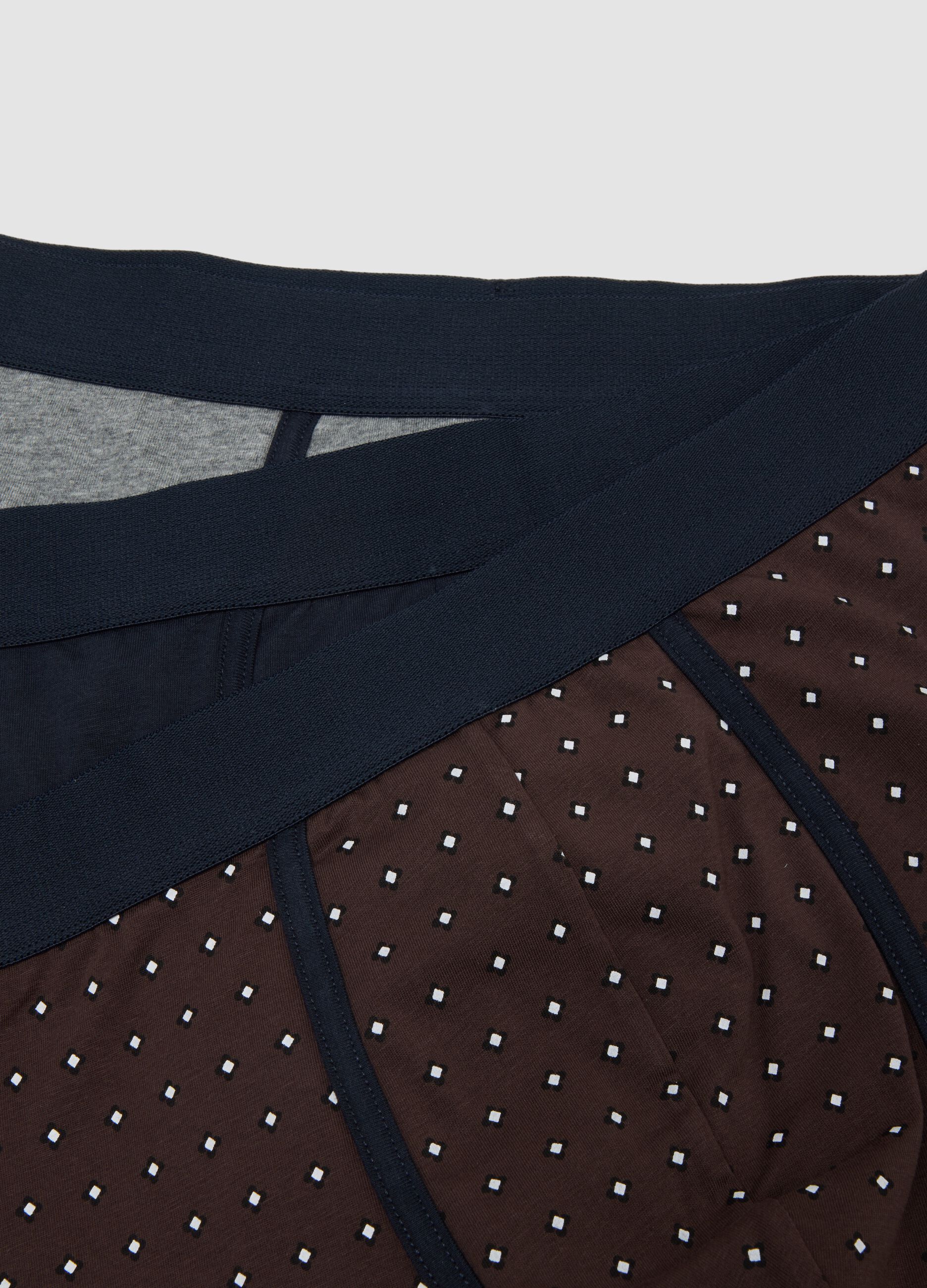 3-pack of brown stretch organic cotton polka-dot boxers