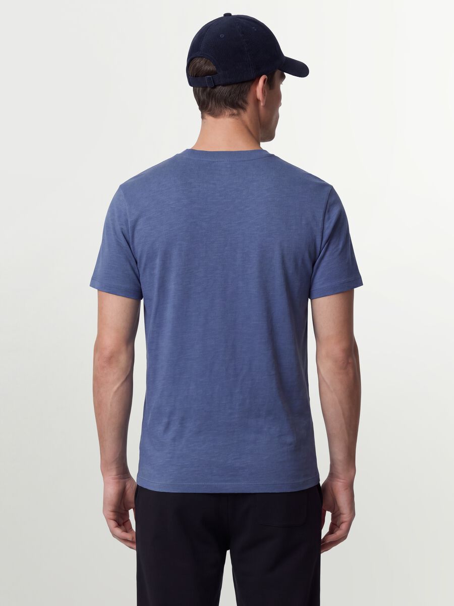 Purple pure cotton regular-fit short-sleeve T-shirt_3