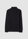 T-shirt nera in puro cotone con dolcevita_2