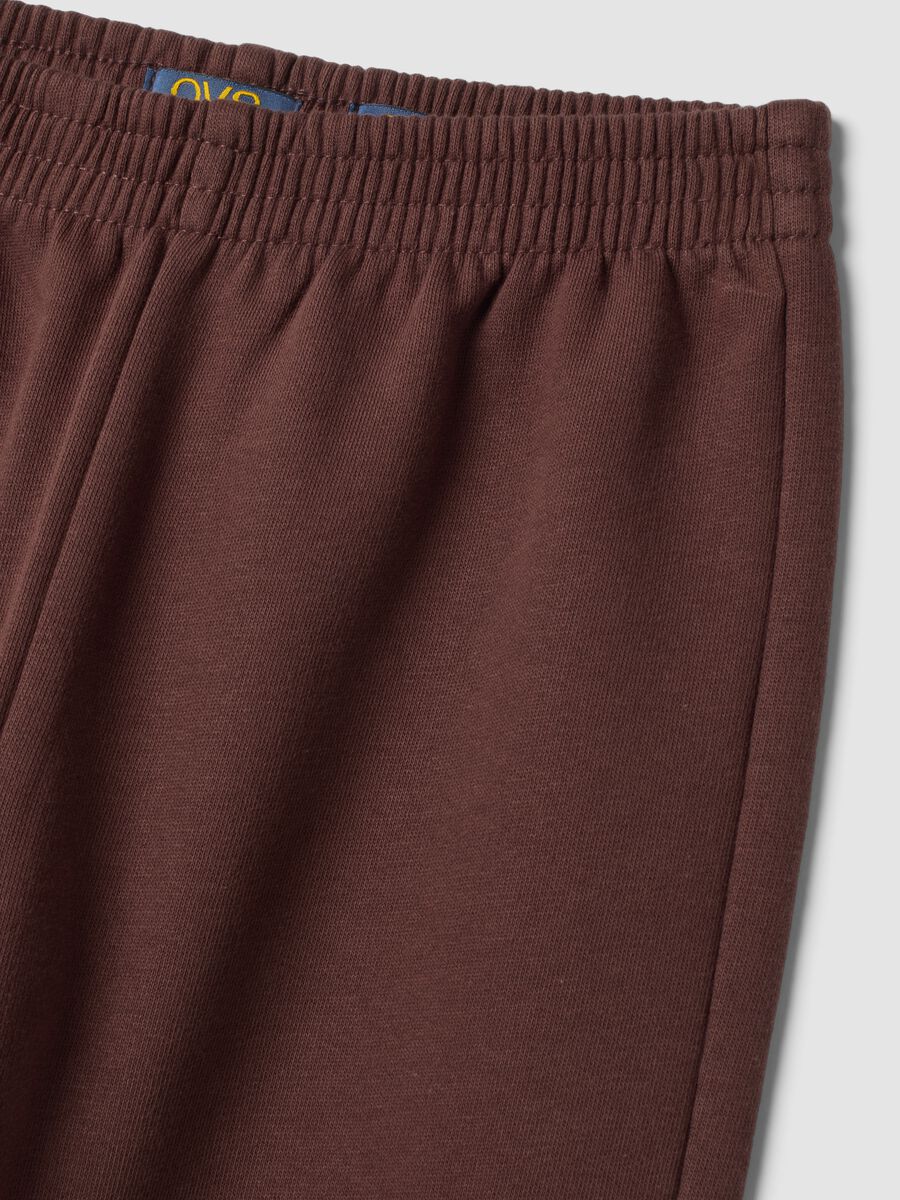 Brown flared trousers in a cotton-viscose blend_2