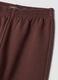 Pantaloni marroni flare in misto cotone e viscosa_2
