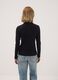 Black pure cotton long-sleeve crew-neck T-shirt_3