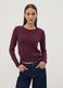 Maglia viola in misto viscosa a girocollo_0