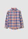 Multicolour pure cotton checked Oxford shirt, regular fit_3