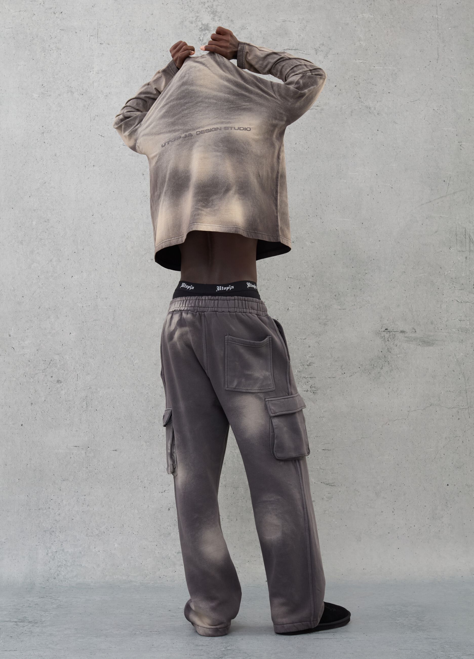 Cargo Sweatpants Vintage Grey & Sand dye