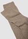 Beige long socks in wool, viscose and stretch cashmere_1