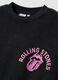 Black cotton-blend sweatshirt with Rolling Stones print_1