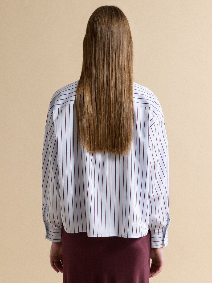 Blue striped pure cotton regular-fit shirt_3