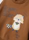 Completo jogging marrone in puro cotone over fit con animaletto_2