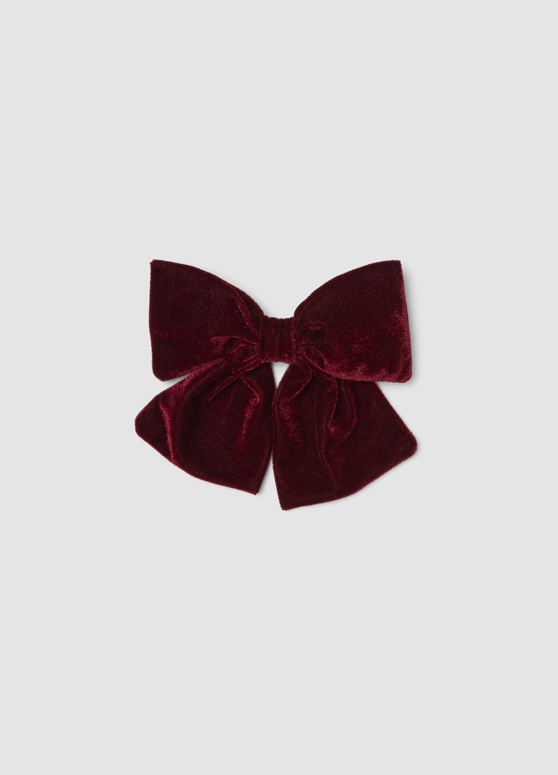 Fermaglio rosso a fiocco