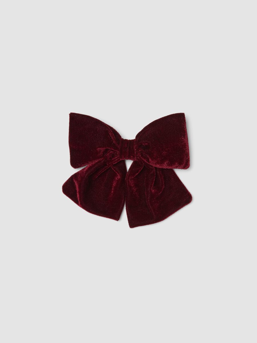 Red bow hair clip_0