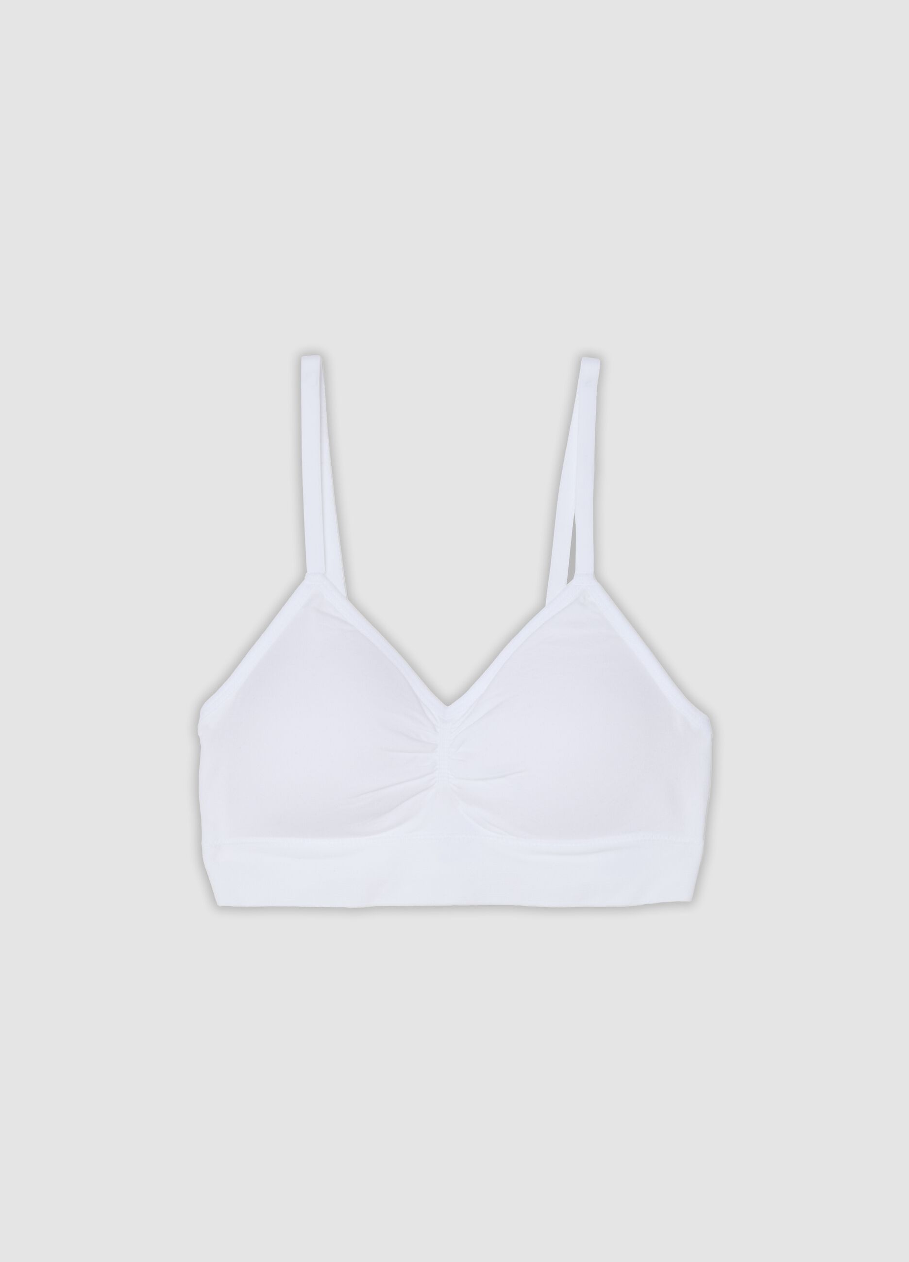 Reggiseno bralette bianco in tessuto elasticizzato