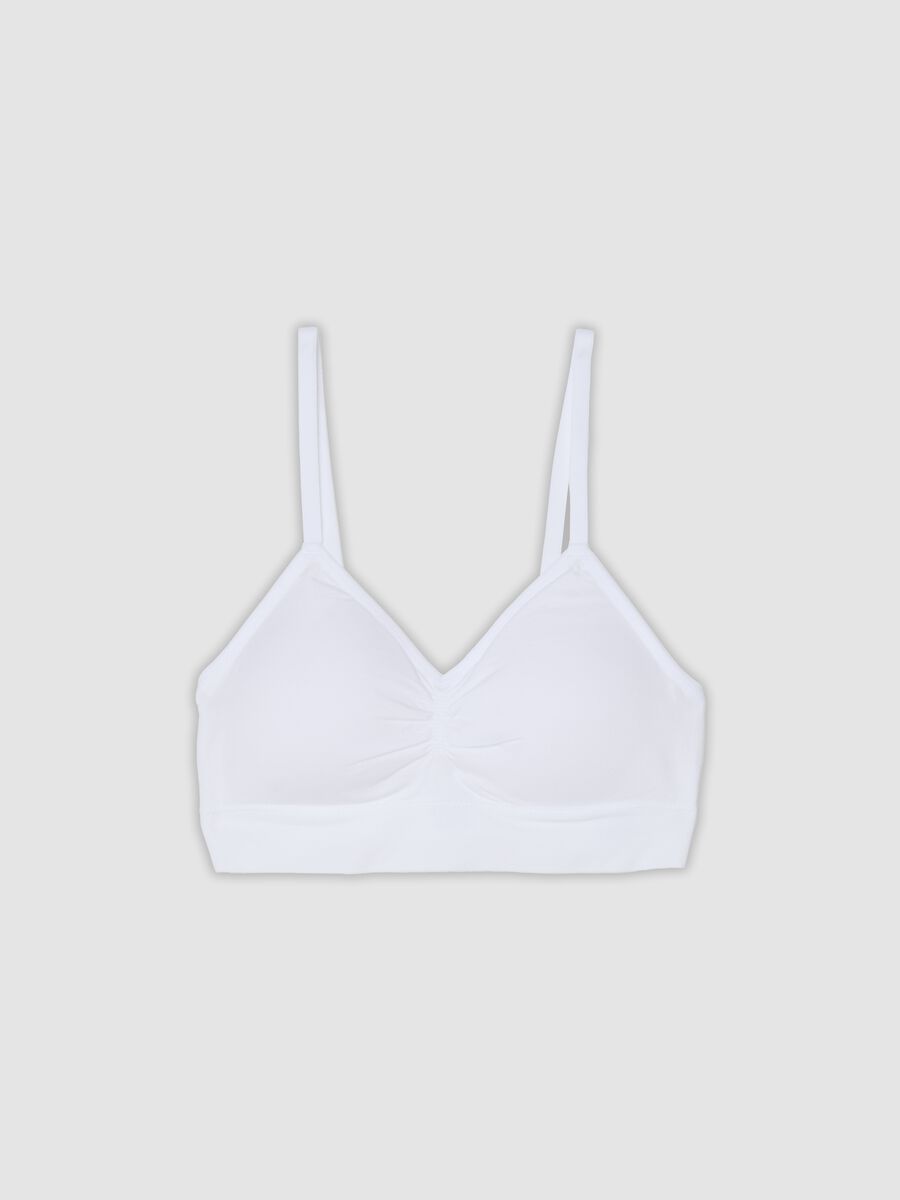 White stretch-fabric bralette bra_0
