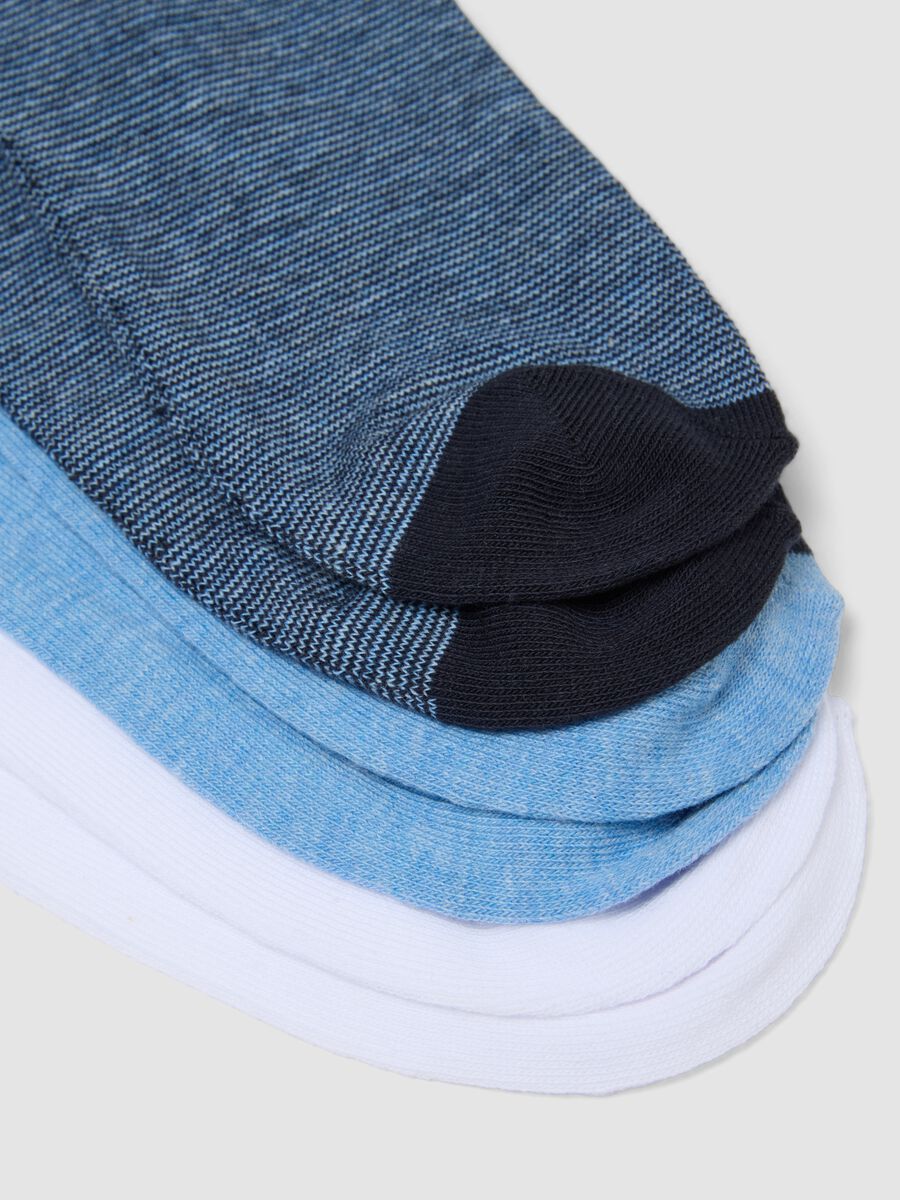 Pack of five blue organic cotton ankle sports socks_2