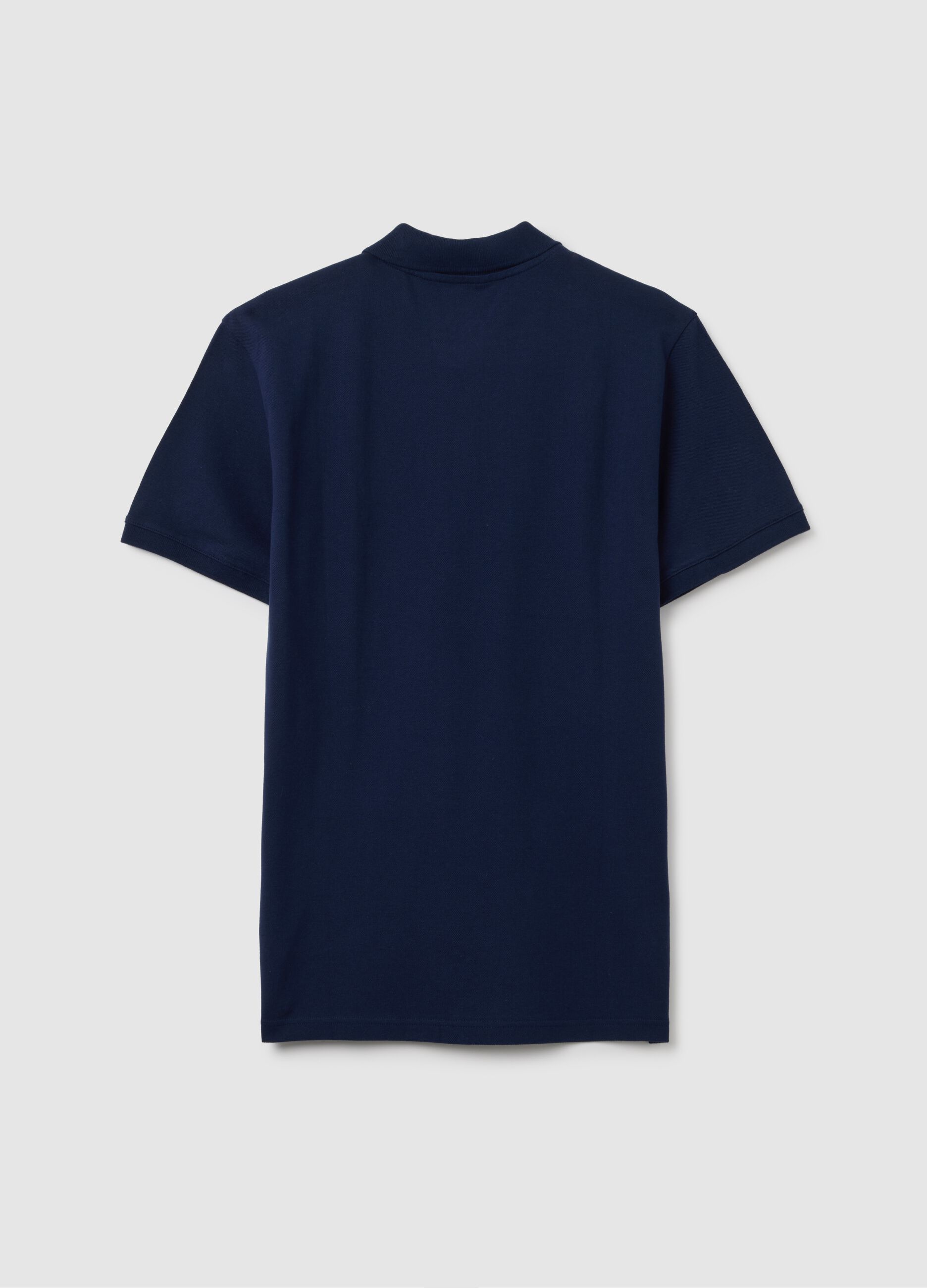 Pique polo shirt with embroidered logo