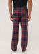 Red checked organic cotton flannel pyjama trousers_3