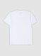 White mercerised pure cotton T-shirt with deep V-neck_2