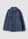 Blue sherpa shacket with buttons, relaxed fit &ndash; ALTAVIA STUDIO_5