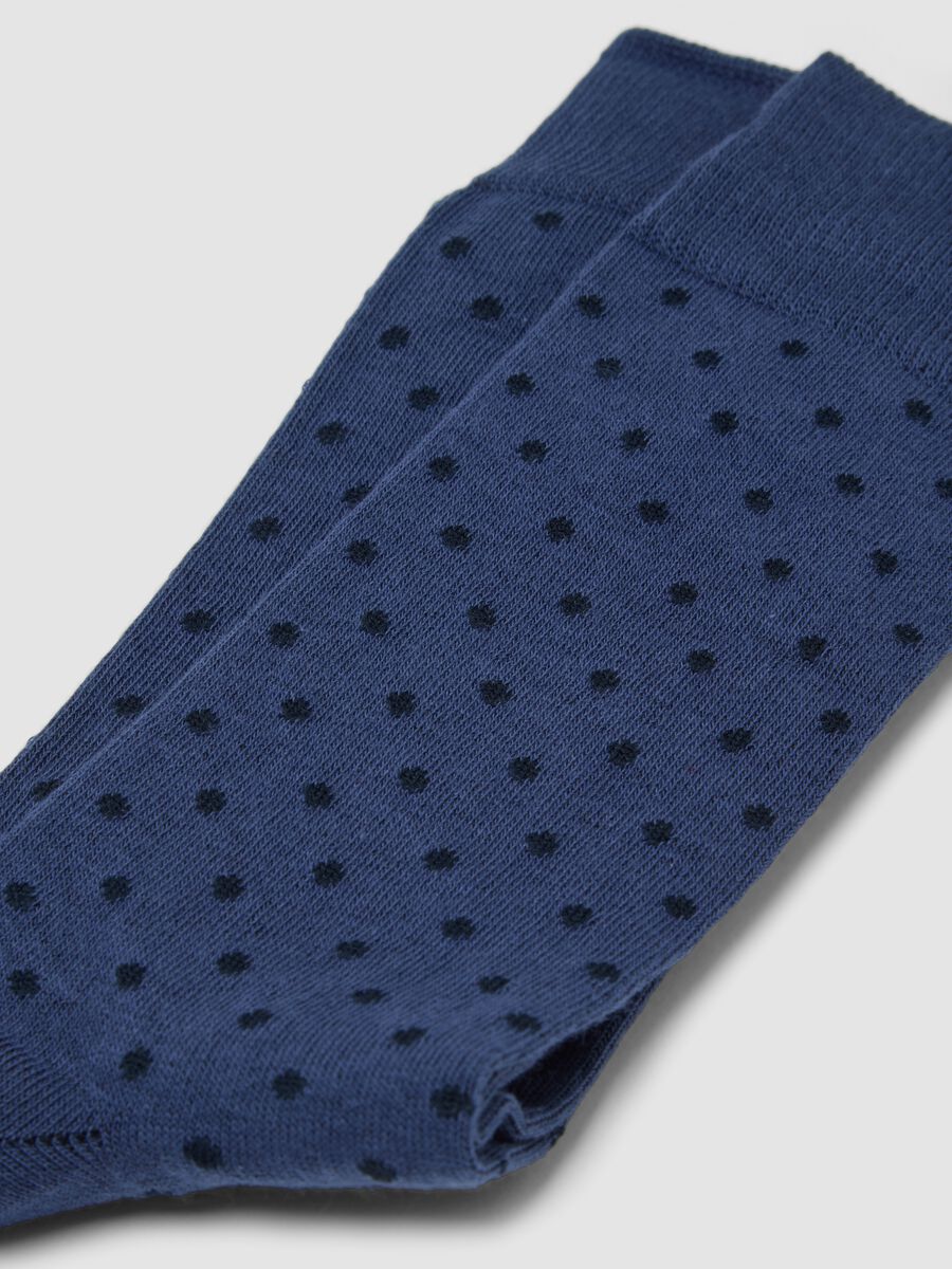 Two-pack of navy and dark blue stretch cotton socks_2