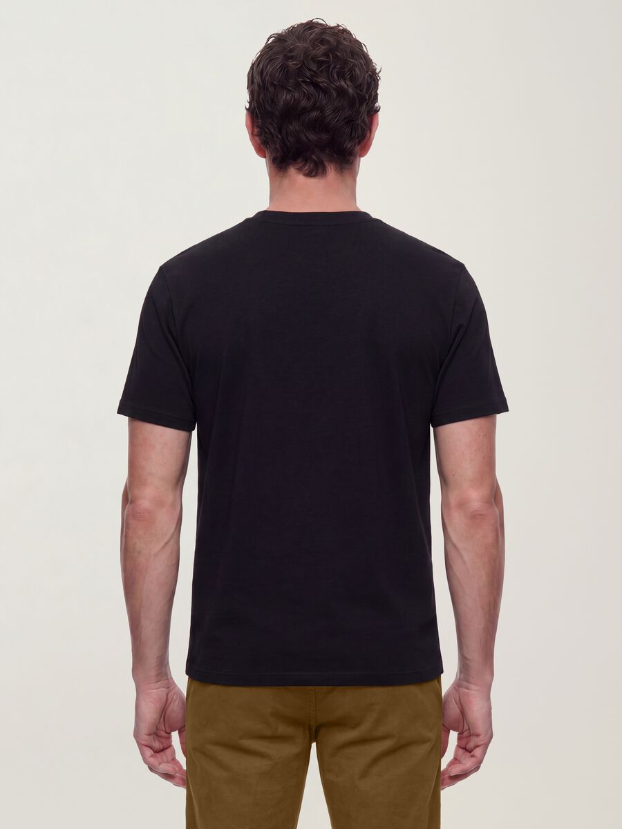 Black The Iconic Tee T-shirt in pure cotton, short sleeves, relaxed fit_3