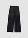 Black pure cotton wide-leg jeans with studs_6