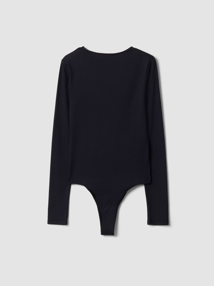 Blue stretch crew-neck bodysuit_2