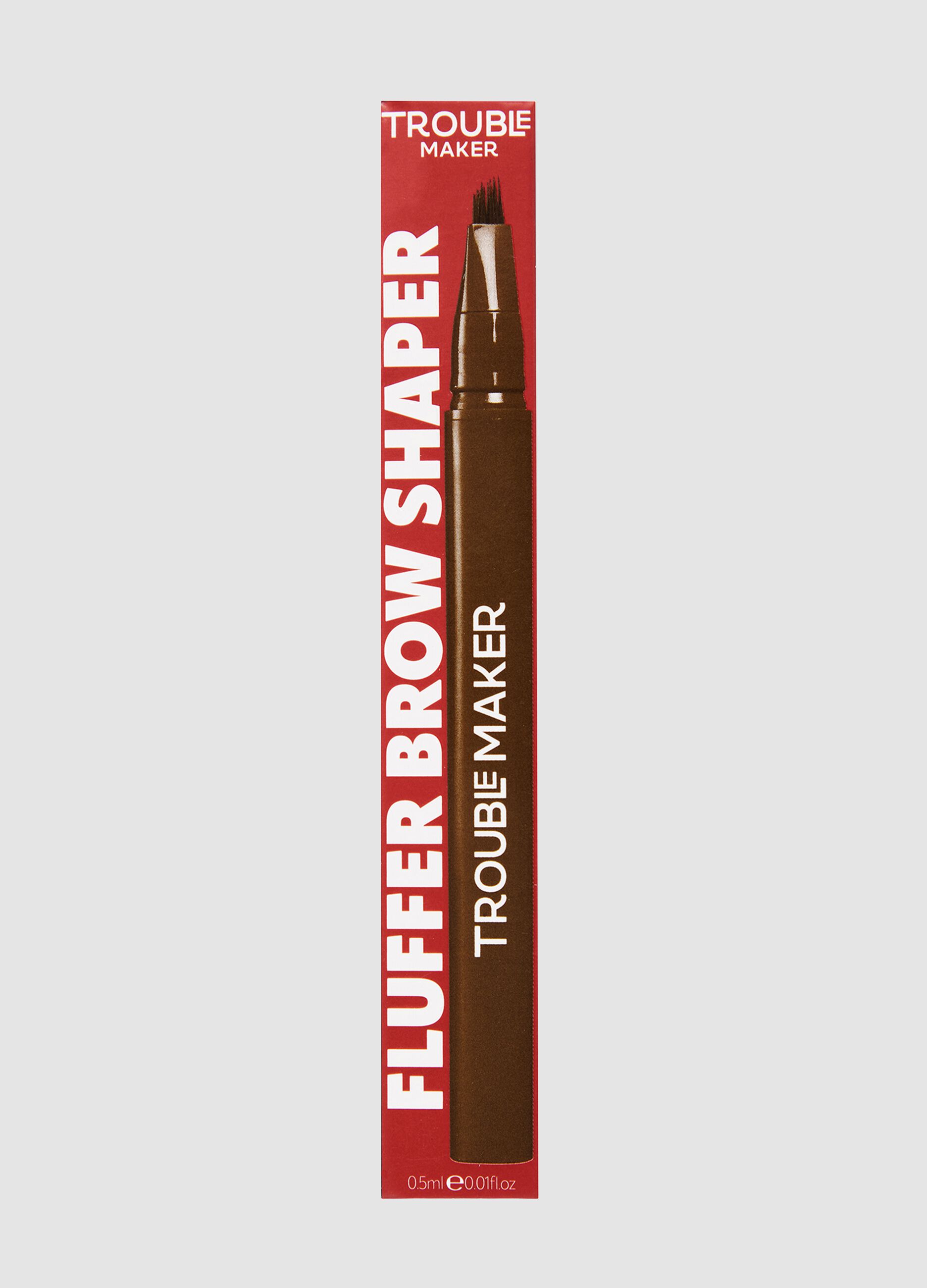 Fluffer Brow Brush Natural Brow Pen Medium Brown 0.5 ml