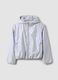 Girls&rsquo; grey hooded rain jacket with zip_4