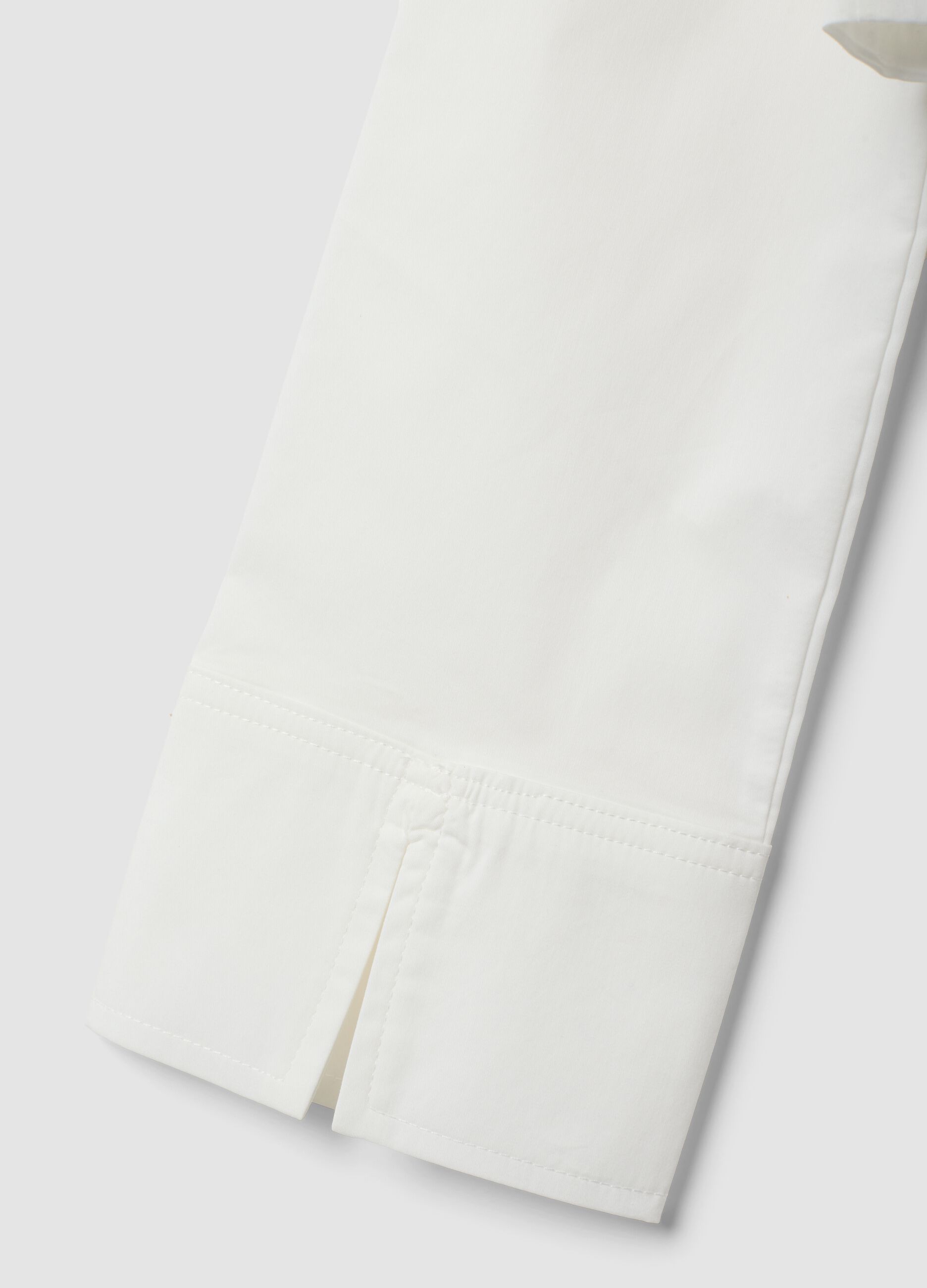 Fitted Full-zip Shirt White