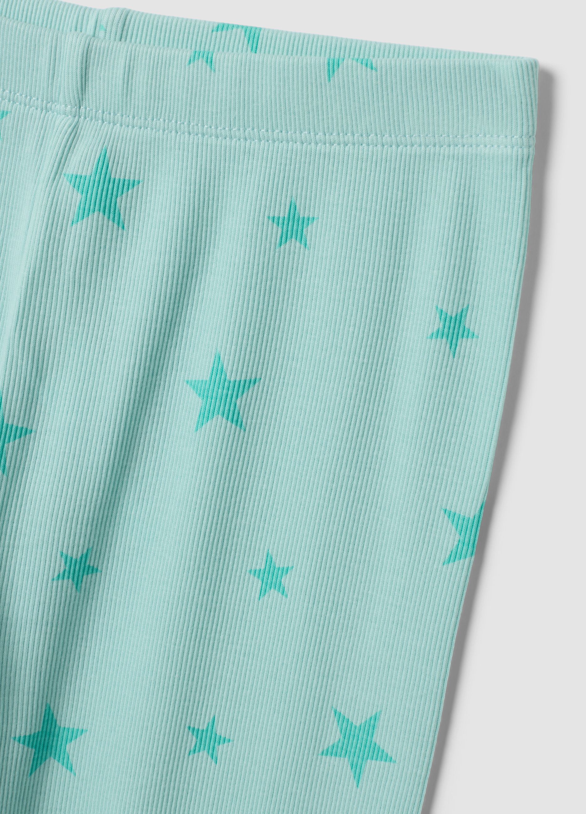 Blue organic cotton crew-neck pyjamas
