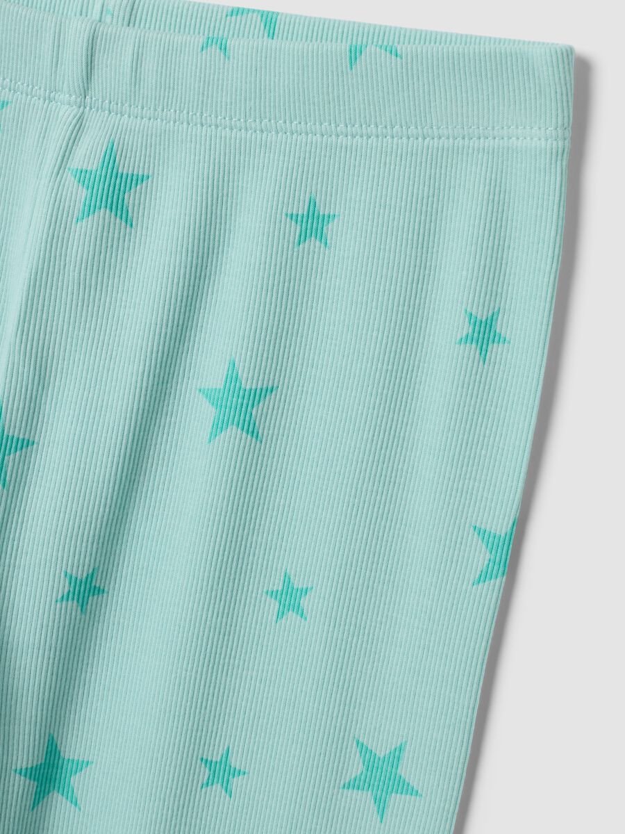 Blue organic cotton crew-neck pyjamas_3