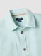Blue cotton blend oversized fit children's shirt_2