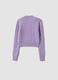 Purple cable-knit crew-neck jumper, regular fit_2