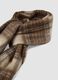 Beige checked scarf with fringes_1