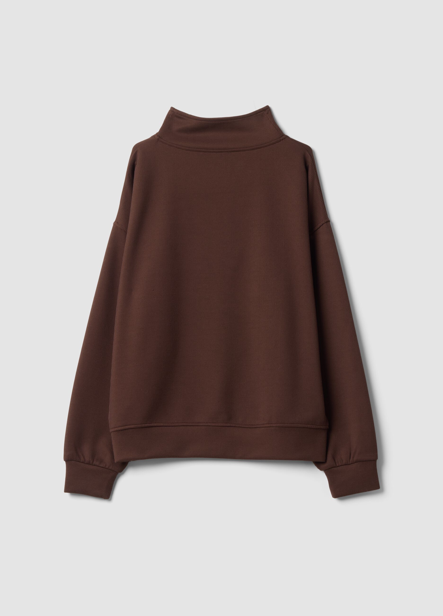 Brown stretch modal crew-neck sweatshirt ALTAVIA STUDIO