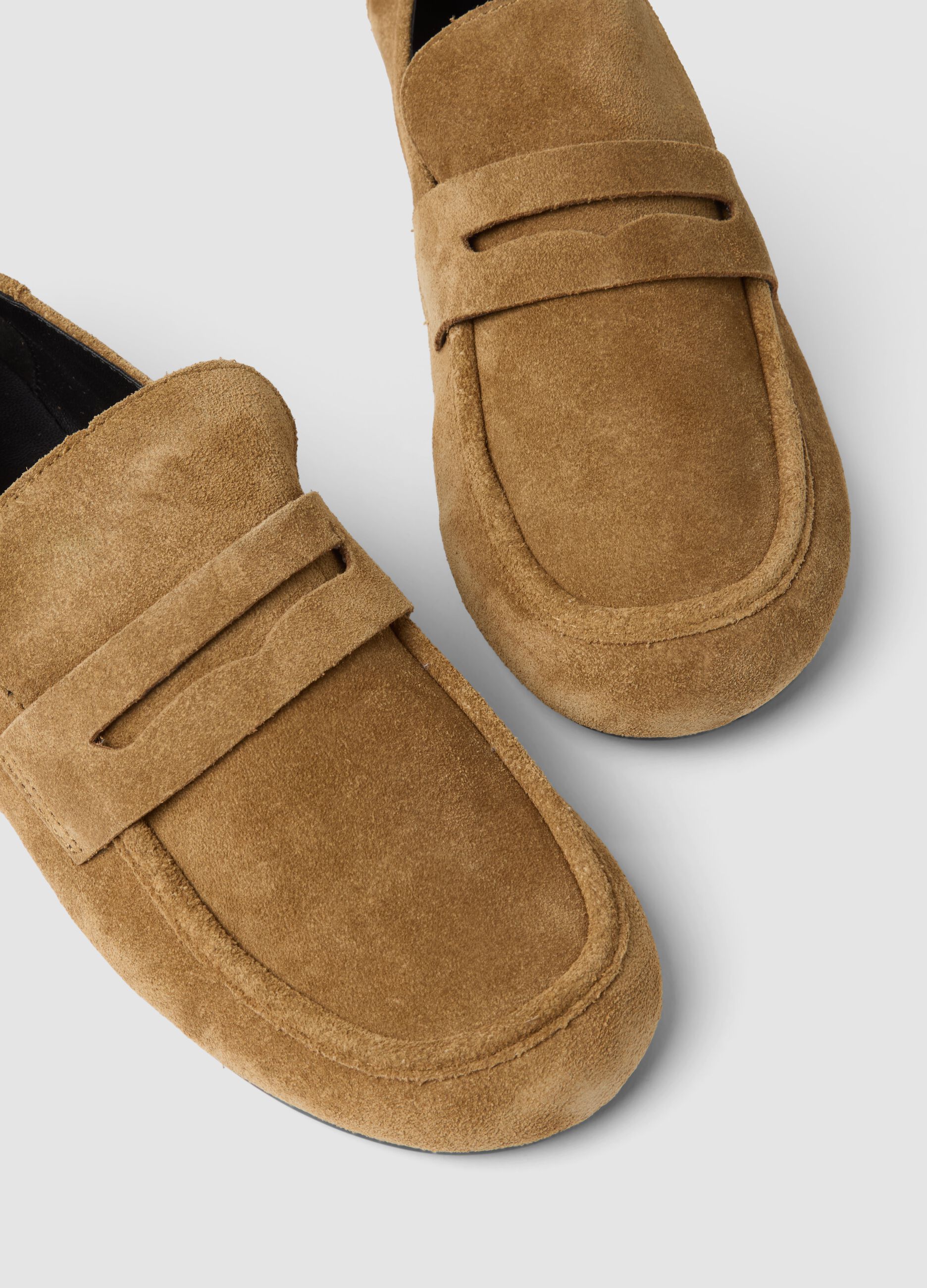 Brown genuine leather loafers