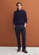 Blue jacquard wool-blend jumper, regular fit_1