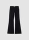 Jeans neri flare in cotone elasticizzato_5