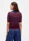 Short sleeve red knit polo shirt_1