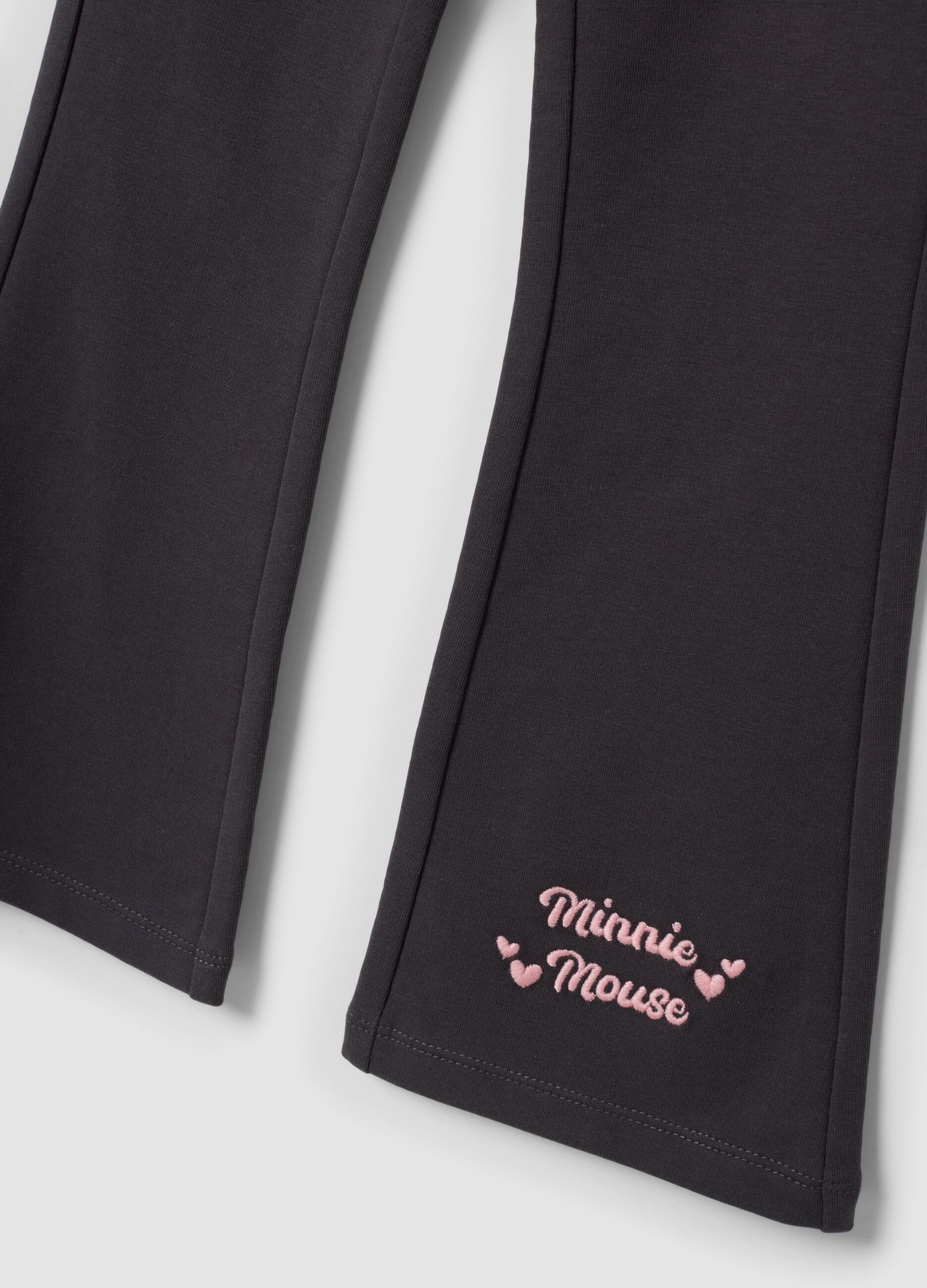 Completo jogging rosa in misto cotone con stampa Minnie