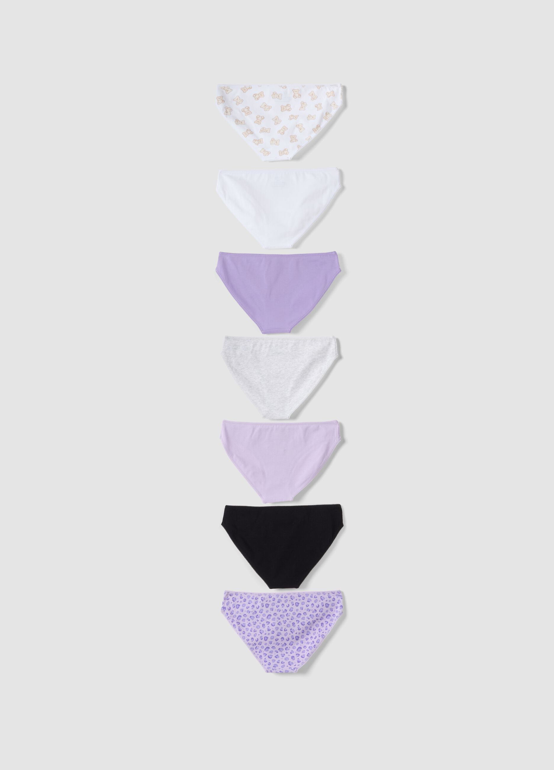 Seven-pack of multicoloured organic stretch cotton briefs