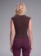 Brown fitted ribbed stretch-modal T-shirt ALTAVIA STUDIO_2