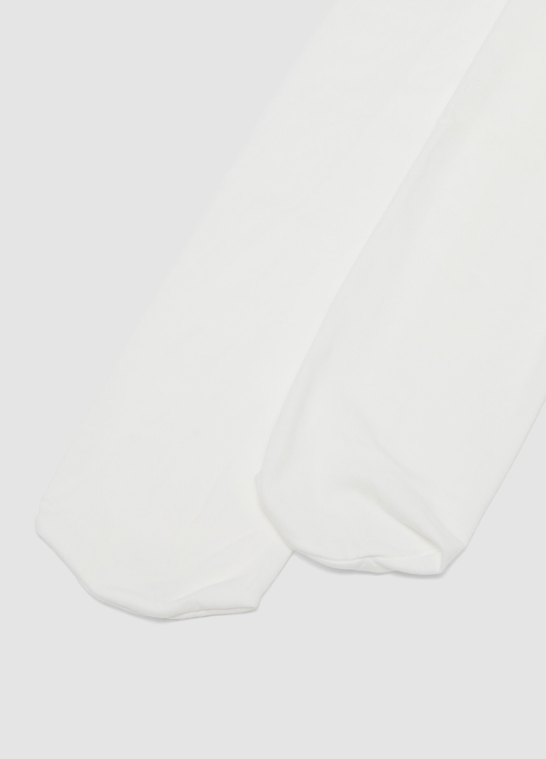 Collant bianchi in tessuto elasticizzato