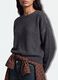 Grey stretch wool jumper with studded trims_2