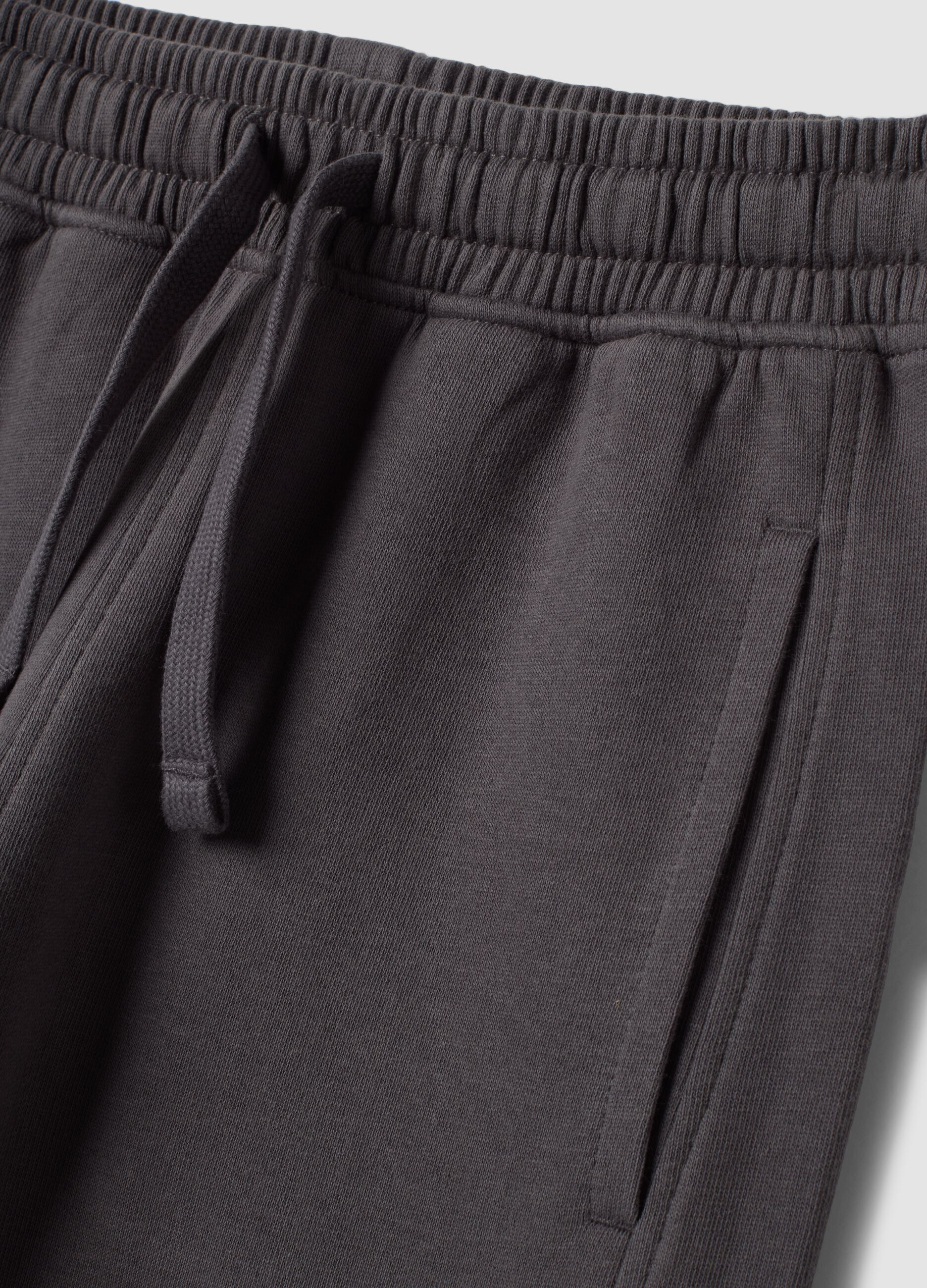 Pantaloni jogger grigi in puro cotone con fondo elastico