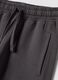 Pantaloni jogger grigi in puro cotone con fondo elastico_3