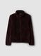 Plum purple crew-neck zip sweatshirt, regular fit_0